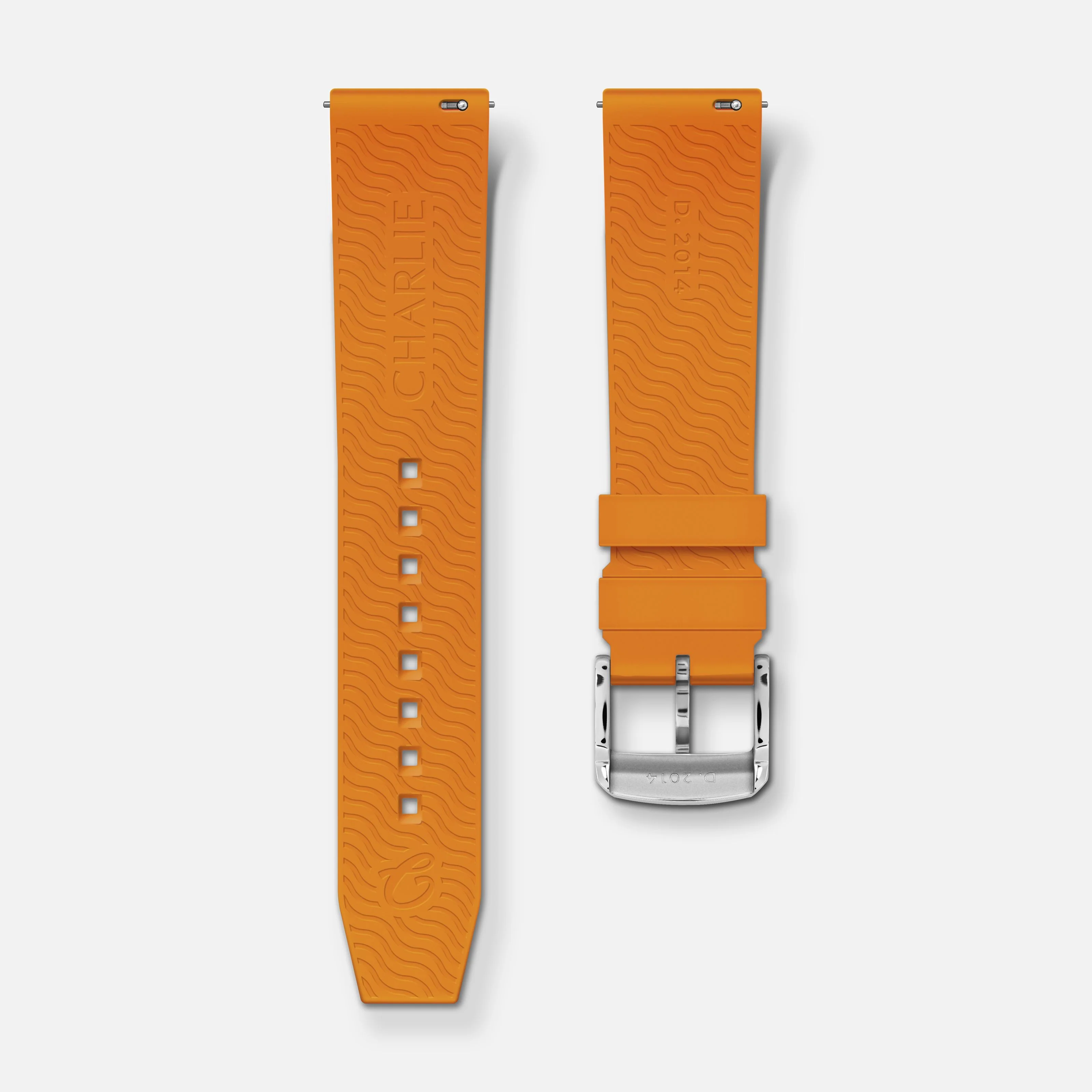 Bracelet caoutchouc orange NBR 20mm - Image 2