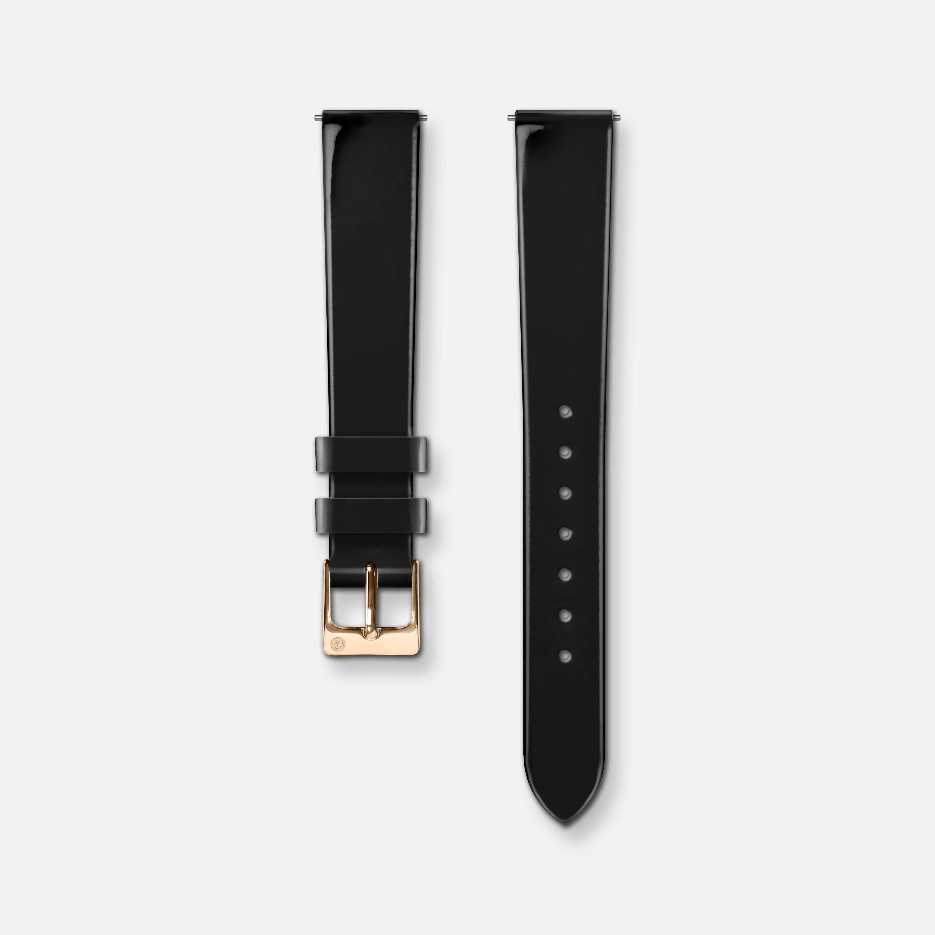 Bracelet cuir vernis noir 14mm