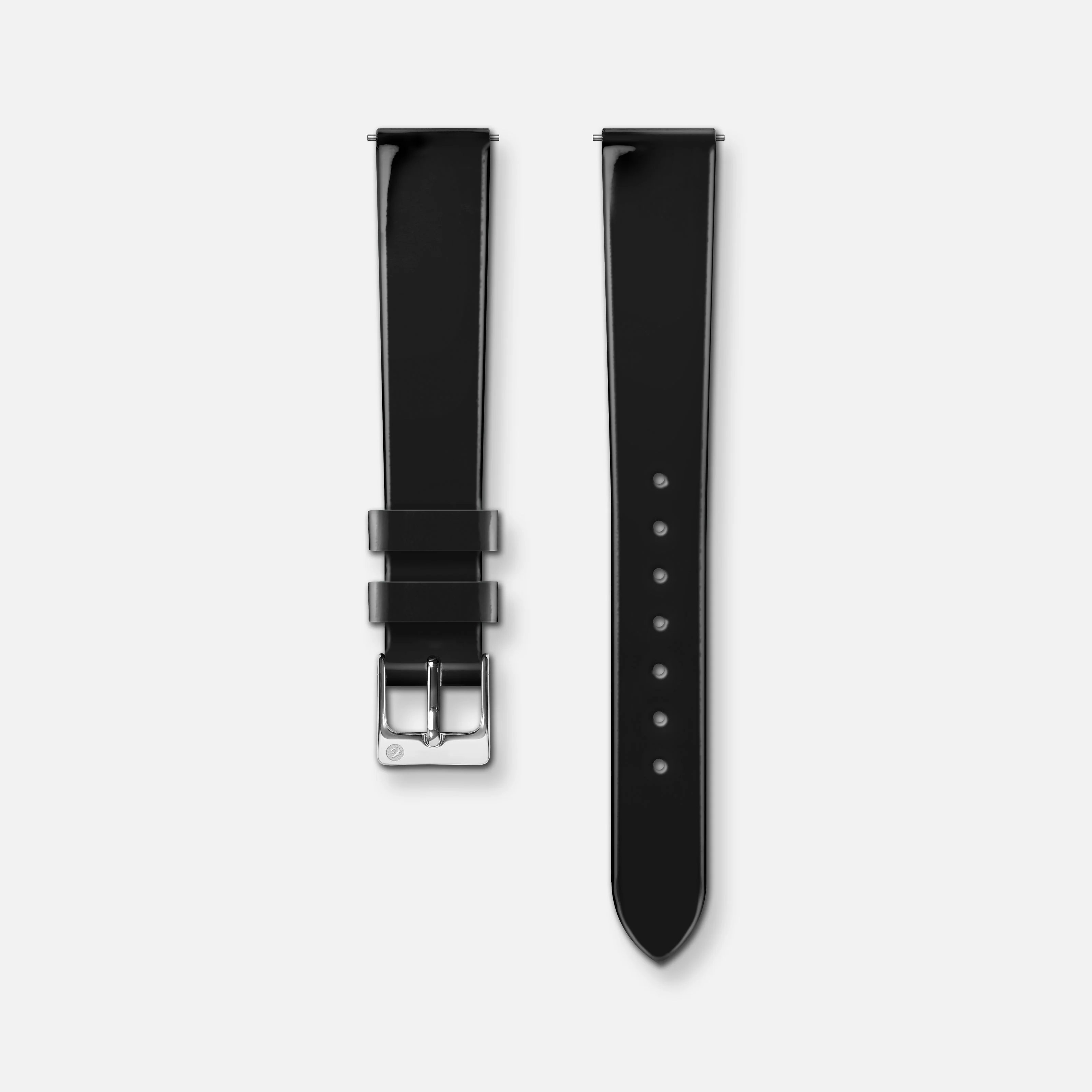 Bracelet cuir vernis noir 14mm - Image 4