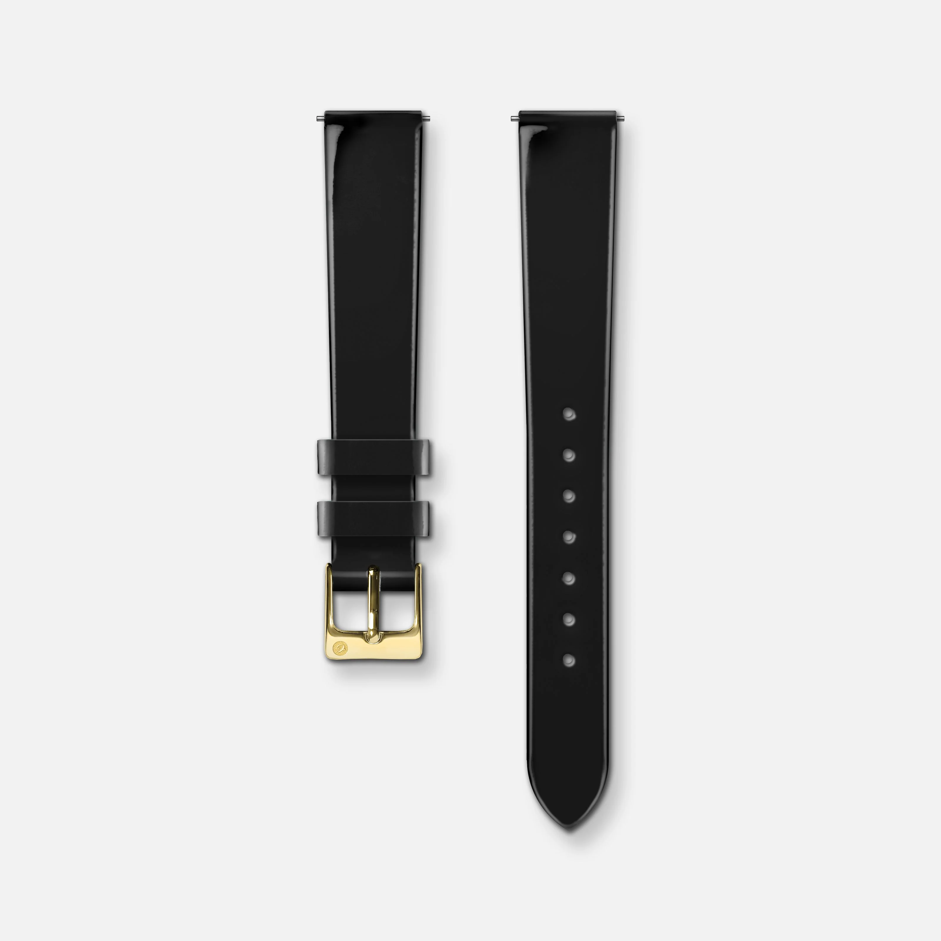 Bracelet cuir vernis noir 14mm - Image 5
